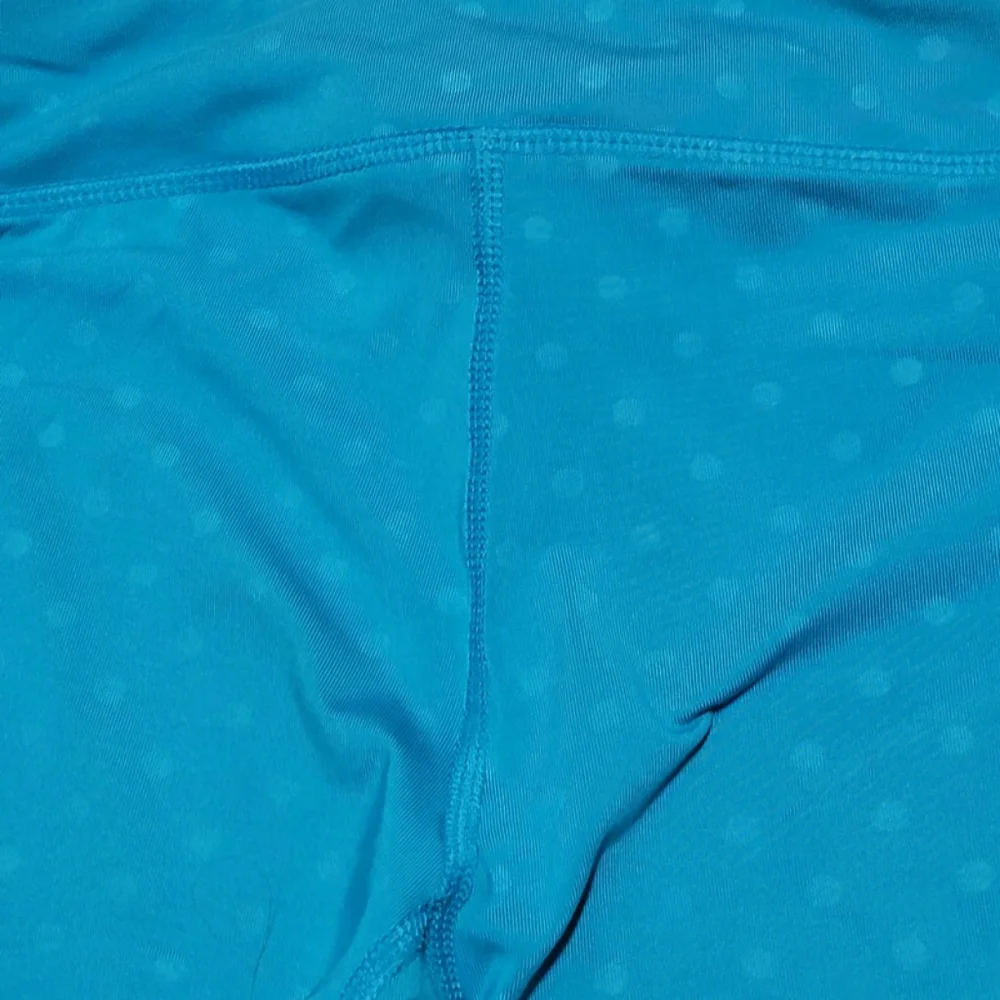 Girl's Youth Fitted Under Armour Heatgear Capri Leggings Size Medium Blue - Picture 5 of 6
